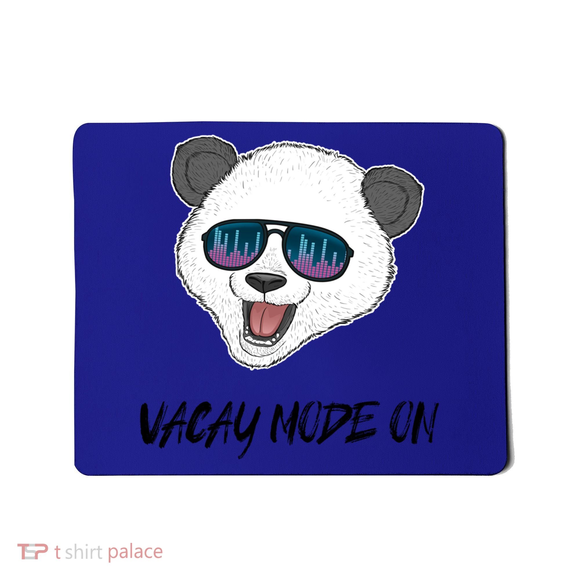 Panda Equalizer Party Rave Techno Vacation Vacay Mode On Gift Mousepad