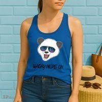 Panda Equalizer Party Rave Techno Vacation Vacay Mode On Gift Women's Tank Top thumb 2