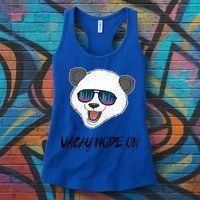 Panda Equalizer Party Rave Techno Vacation Vacay Mode On Gift Women's Tank Top thumb 3