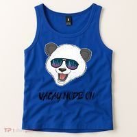 Panda Equalizer Party Rave Techno Vacation Vacay Mode On Gift Tank Top thumb 2