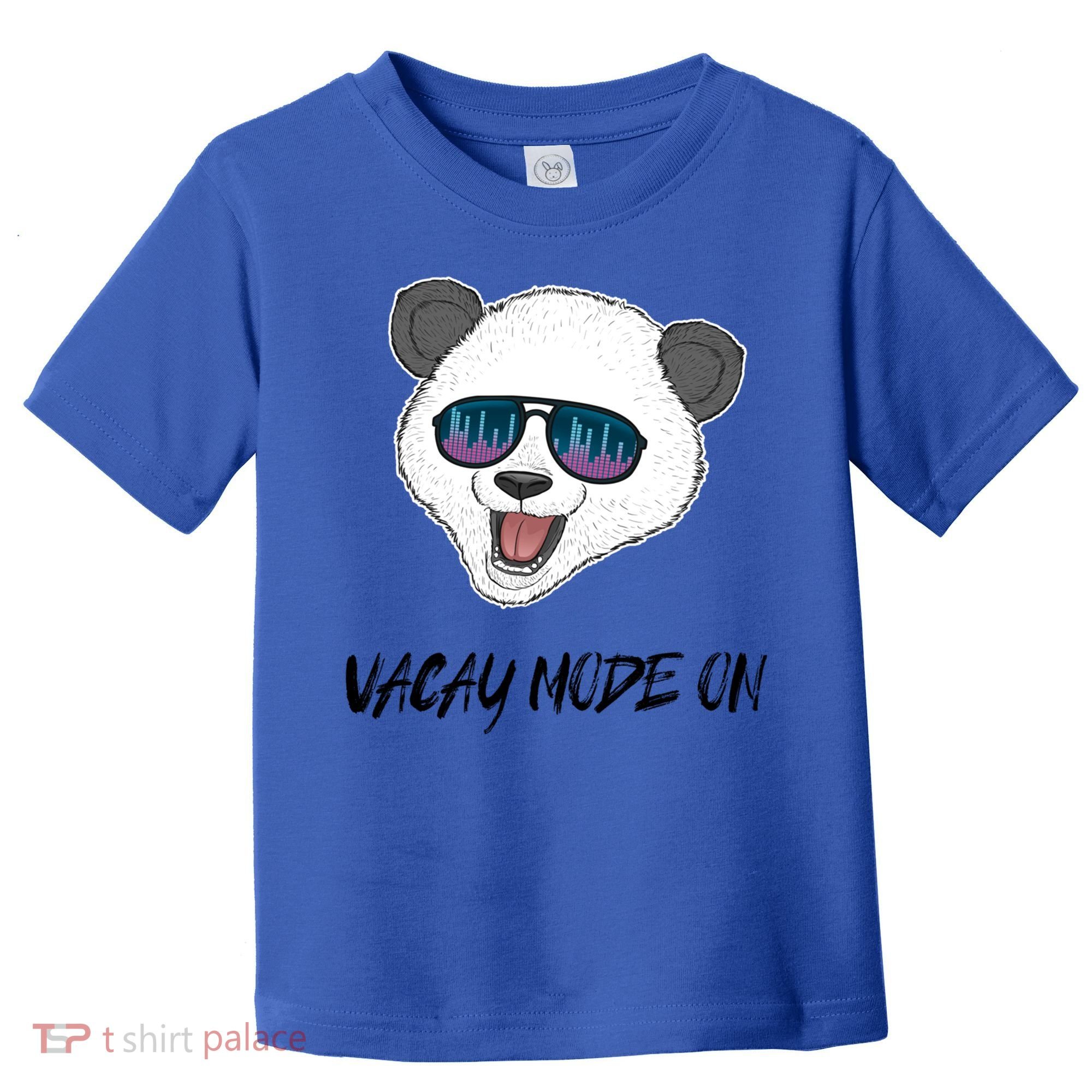 Panda Equalizer Party Rave Techno Vacation Vacay Mode On Gift Toddler T-Shirt