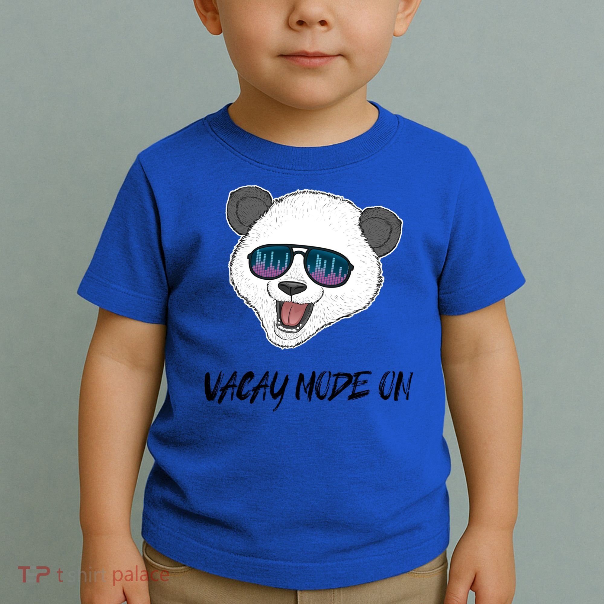 Panda Equalizer Party Rave Techno Vacation Vacay Mode On Gift Toddler T-Shirt