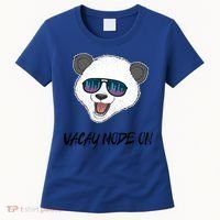 Panda Equalizer Party Rave Techno Vacation Vacay Mode On Gift Women's T-Shirt thumb 0