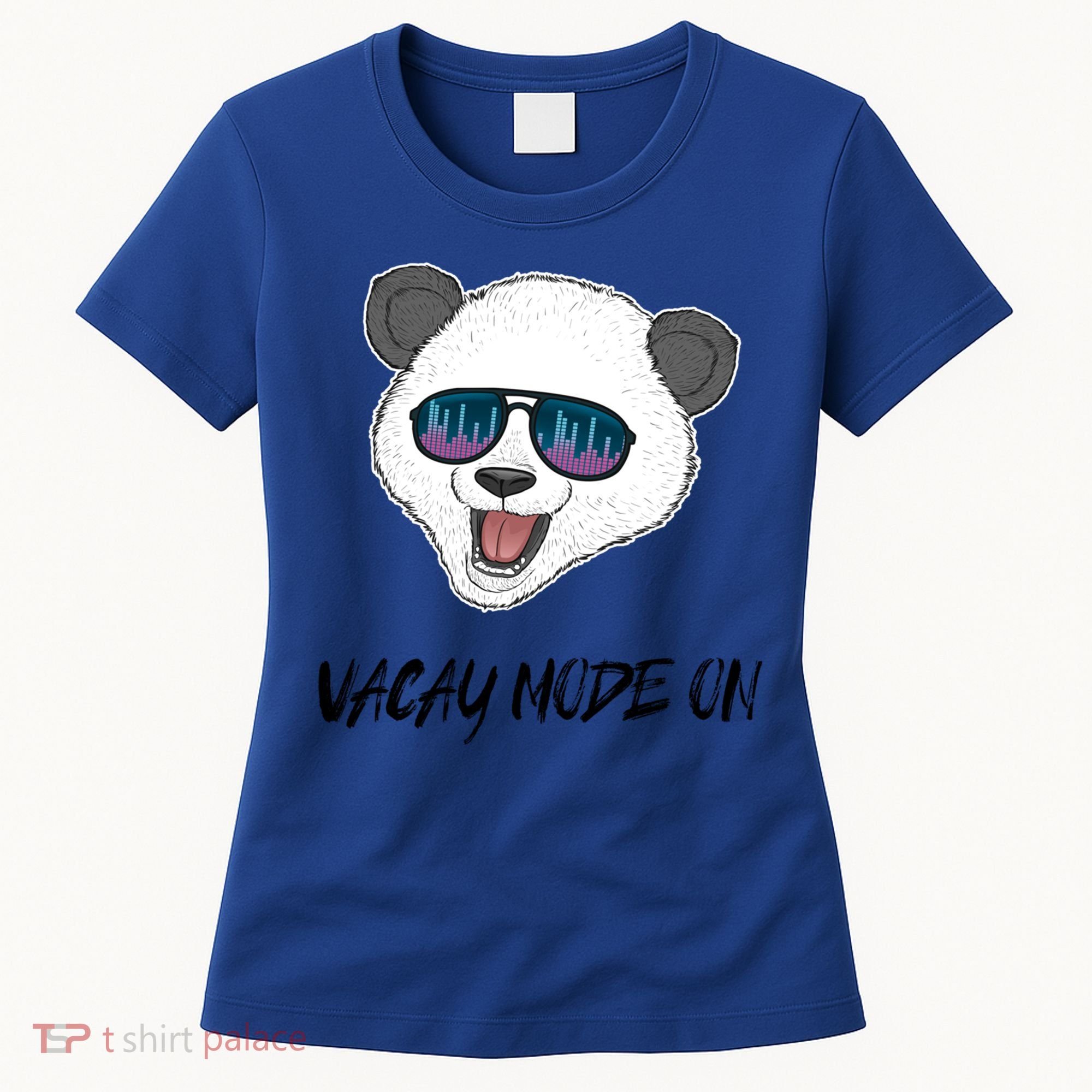 Panda Equalizer Party Rave Techno Vacation Vacay Mode On Gift Women's T-Shirt