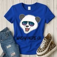 Panda Equalizer Party Rave Techno Vacation Vacay Mode On Gift Women's T-Shirt thumb 3