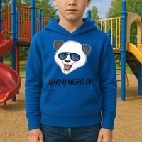 Panda Equalizer Party Rave Techno Vacation Vacay Mode On Gift Kids Hoodie thumb 2