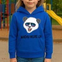 Panda Equalizer Party Rave Techno Vacation Vacay Mode On Gift Kids Hoodie thumb 3