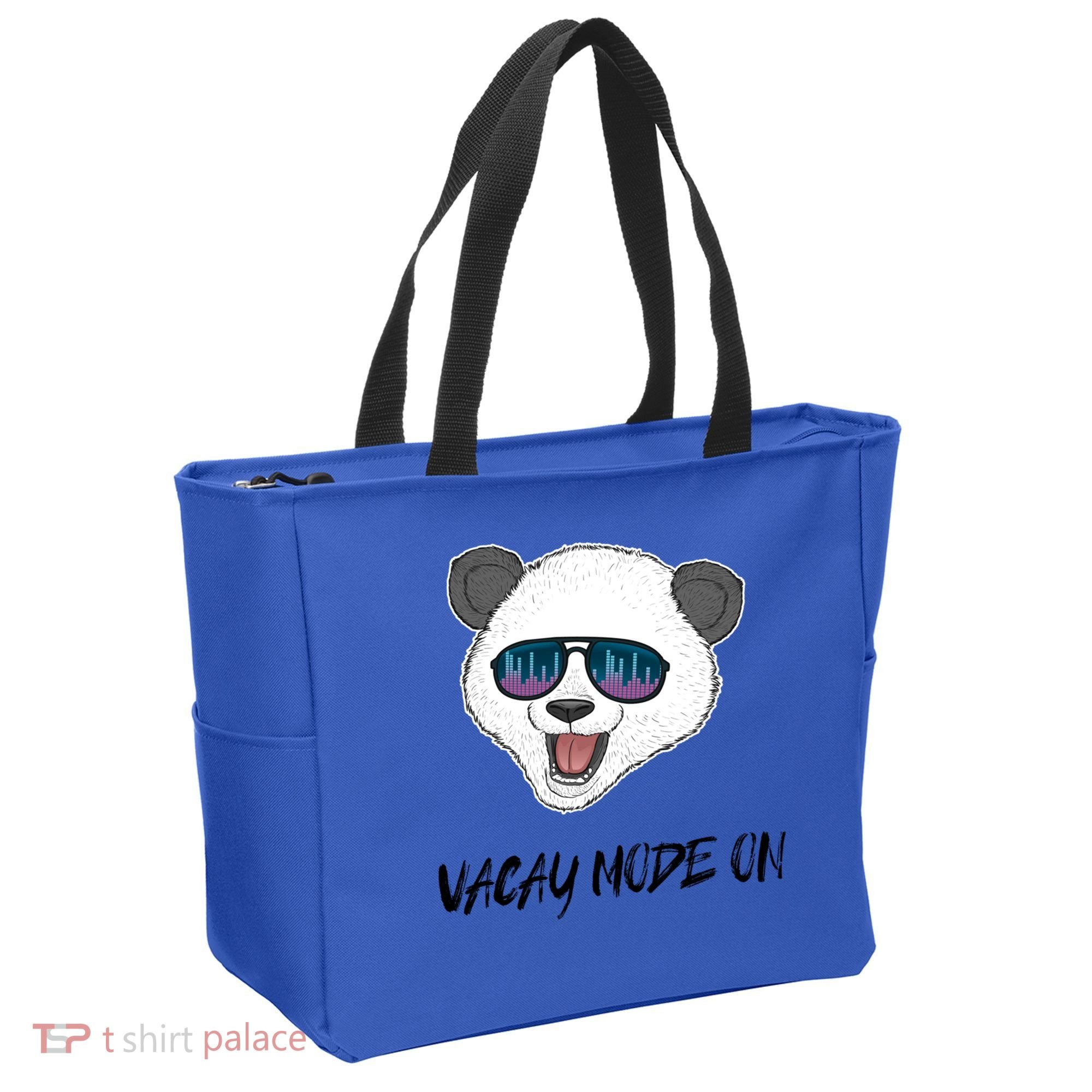 Panda Equalizer Party Rave Techno Vacation Vacay Mode On Gift Tote Bag
