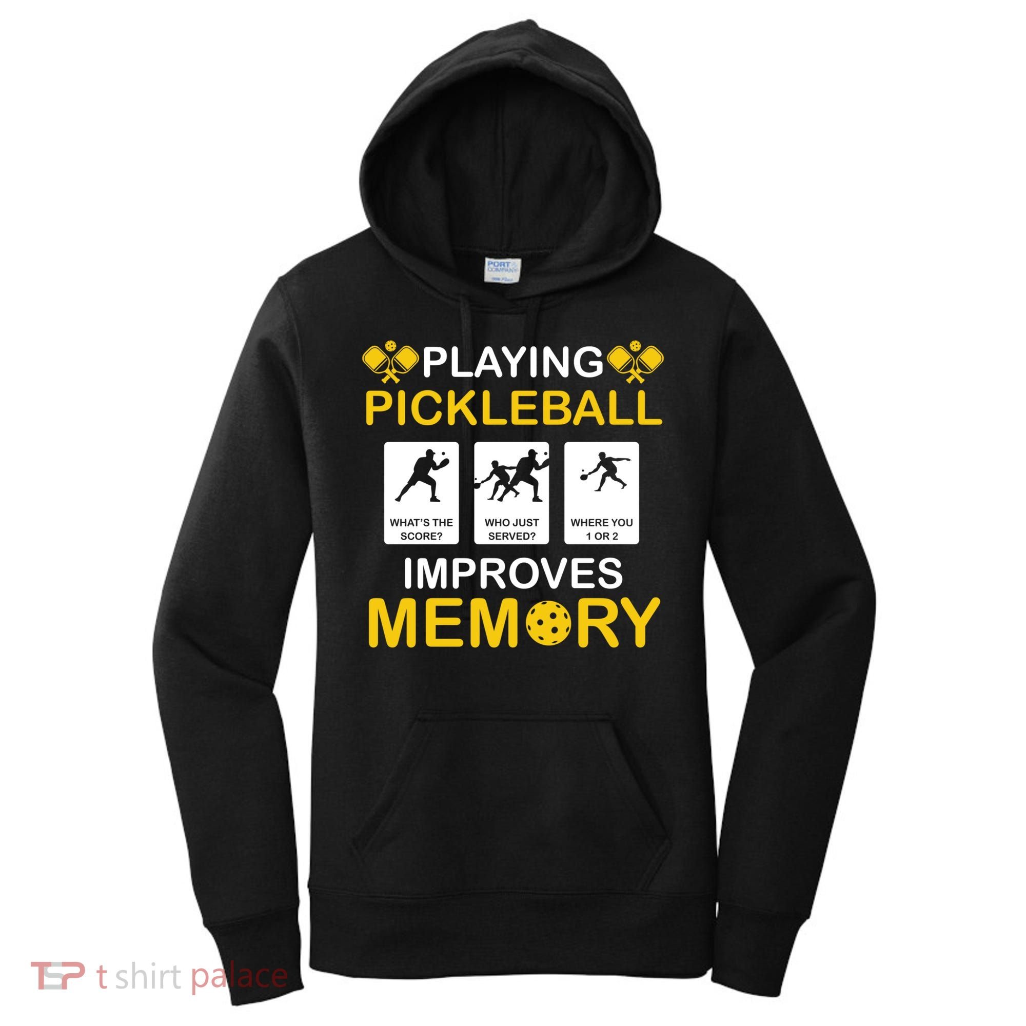 Pickleball Expert Playing Pickleball Improves Memory Gift Women's Hoodie