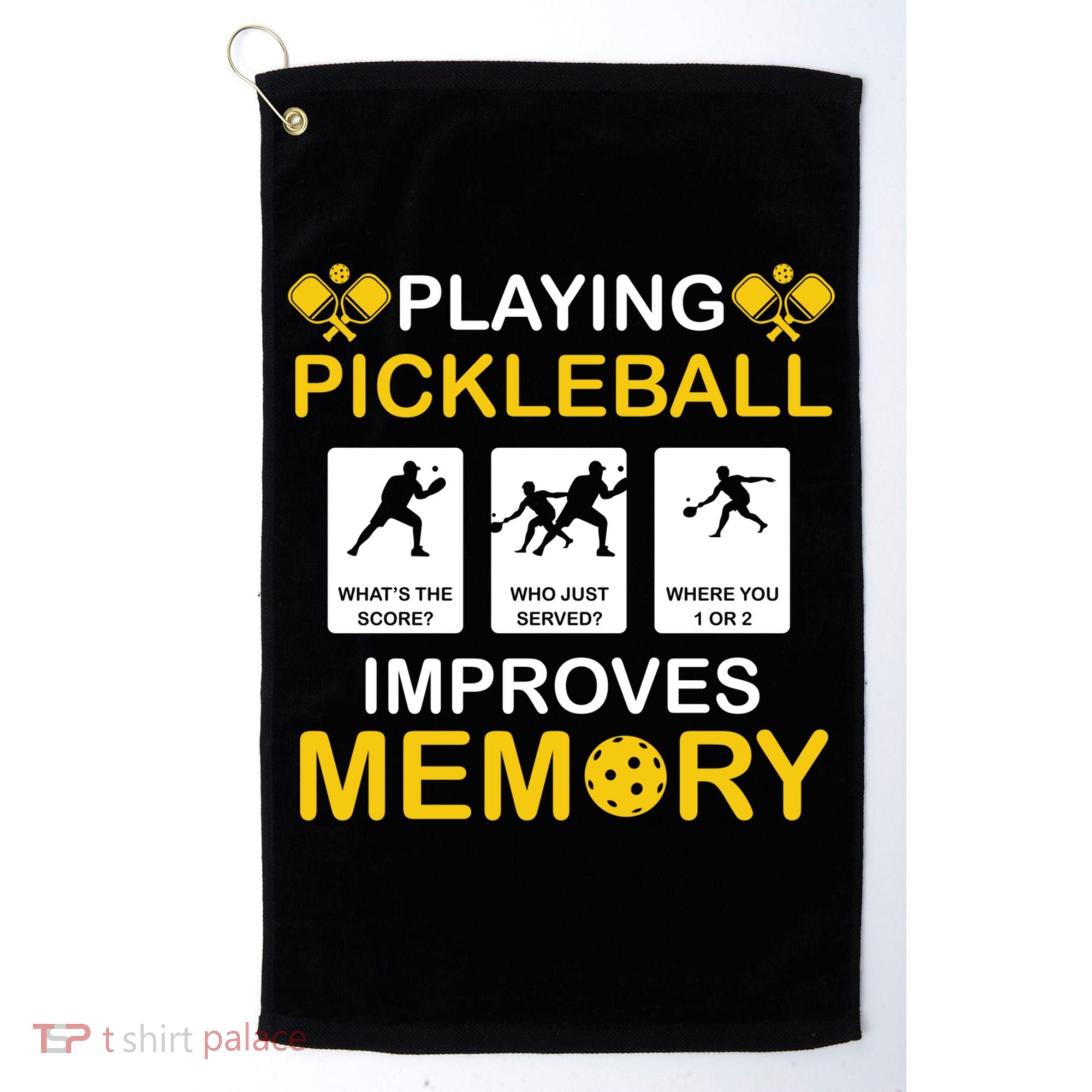 Pickleball Expert Playing Pickleball Improves Memory Gift Golf Towel
