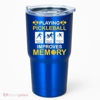 Pickleball Expert Playing Pickleball Improves Memory Gift Tumbler thumb 0