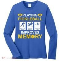 Pickleball Expert Playing Pickleball Improves Memory Gift Women's Long Sleeve Shirt thumb 0