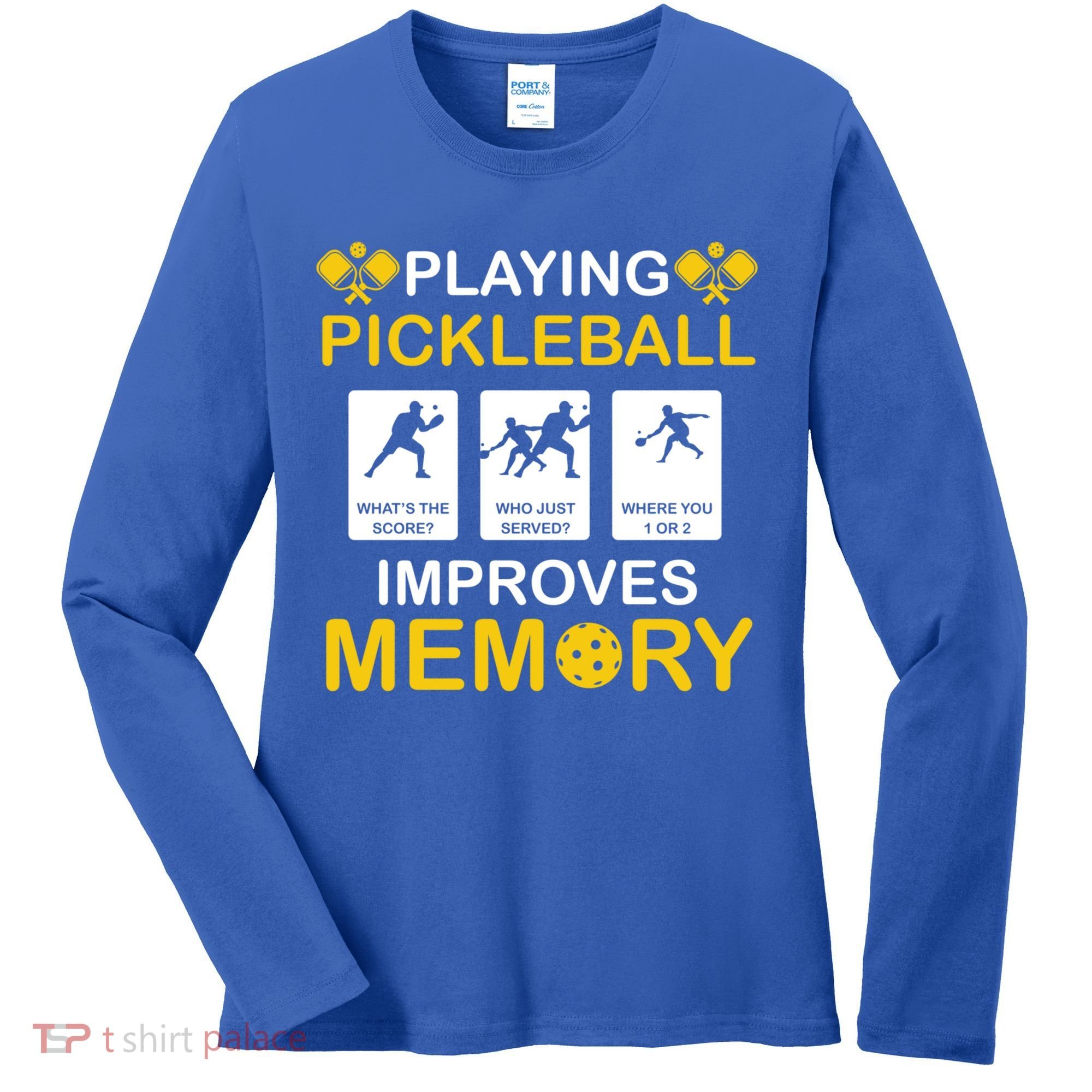 Pickleball Expert Playing Pickleball Improves Memory Gift Women's Long Sleeve Shirt