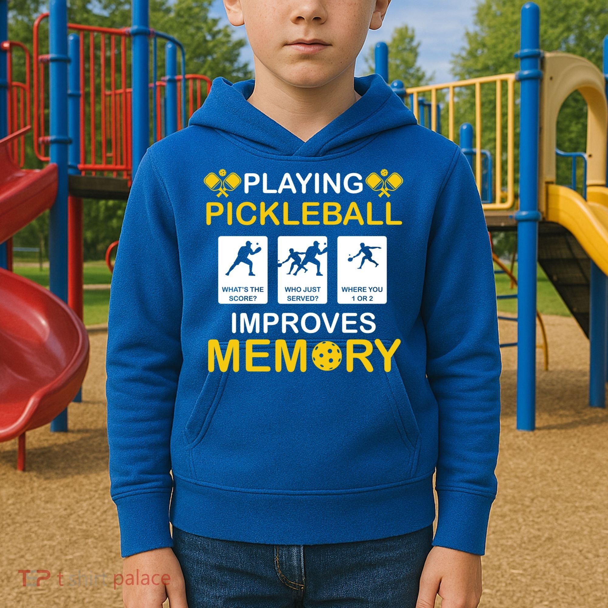 Pickleball Expert Playing Pickleball Improves Memory Gift Kids Hoodie