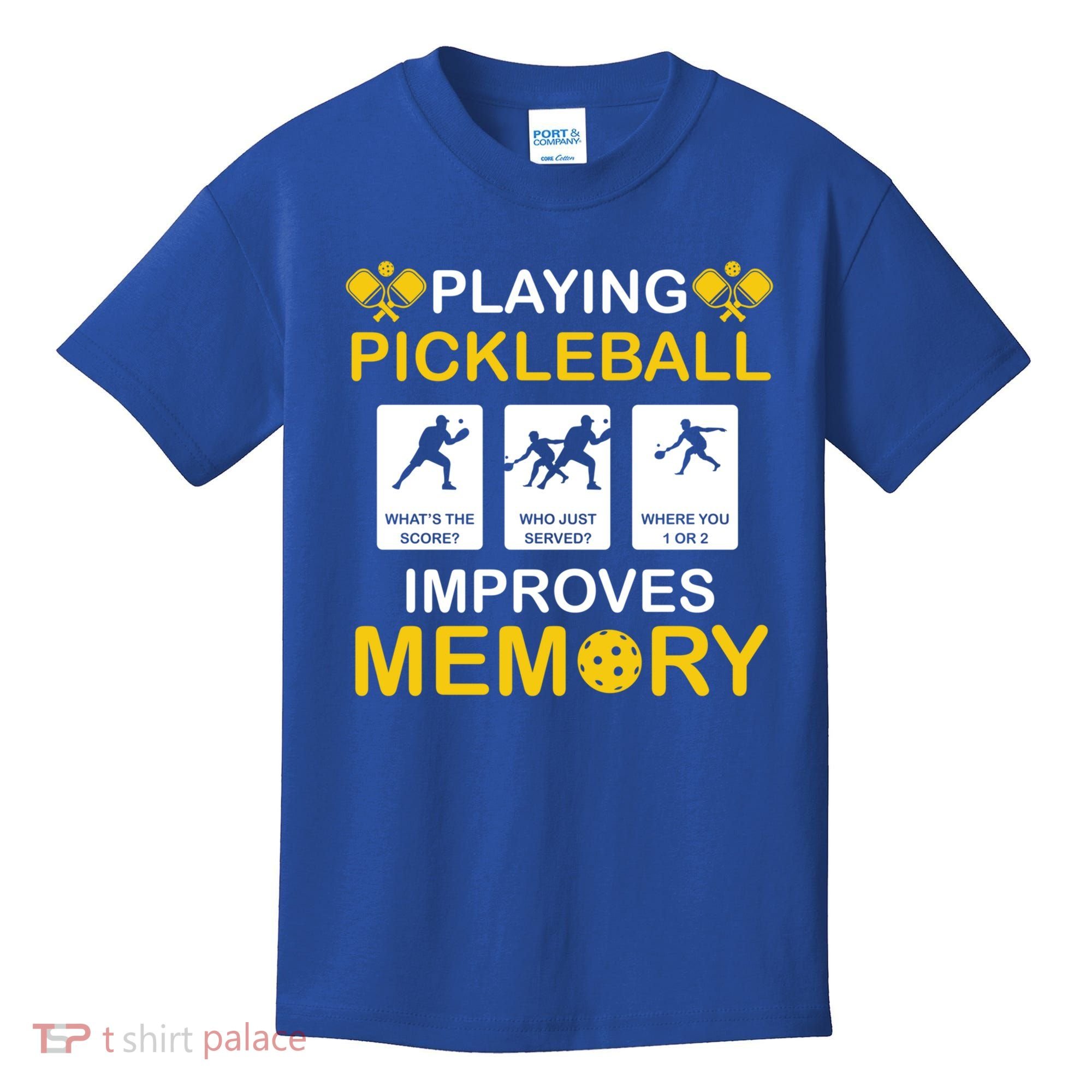 Pickleball Expert Playing Pickleball Improves Memory Gift Kids T-Shirt