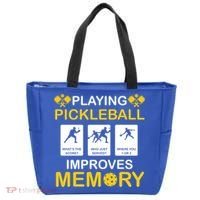 Pickleball Expert Playing Pickleball Improves Memory Gift Tote Bag thumb 0