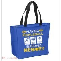 Pickleball Expert Playing Pickleball Improves Memory Gift Tote Bag thumb 2