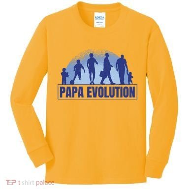 Papa Evolution Kids Long Sleeve Shirt