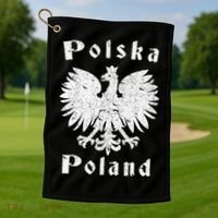 Polish Eagle Poland Coat Of Arms Polska Golf Towel thumb 1