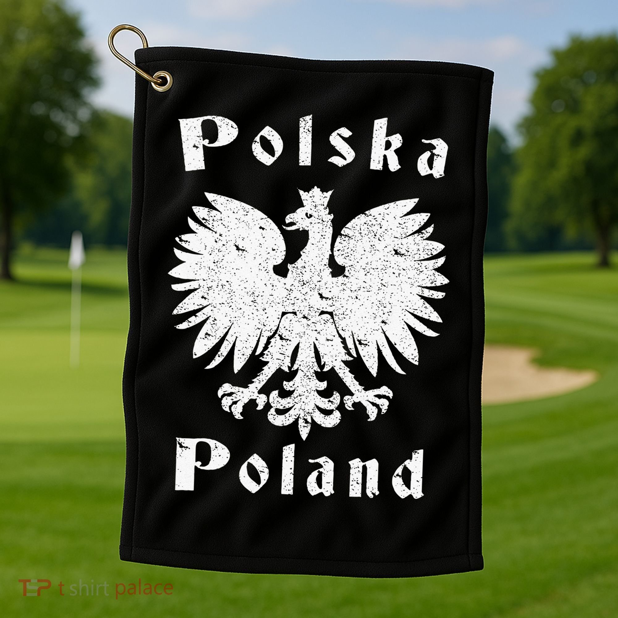 Polish Eagle Poland Coat Of Arms Polska Golf Towel