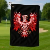 Polish Eagle Poland Polska Polish Eagle Polish Flag Golf Towel thumb 1