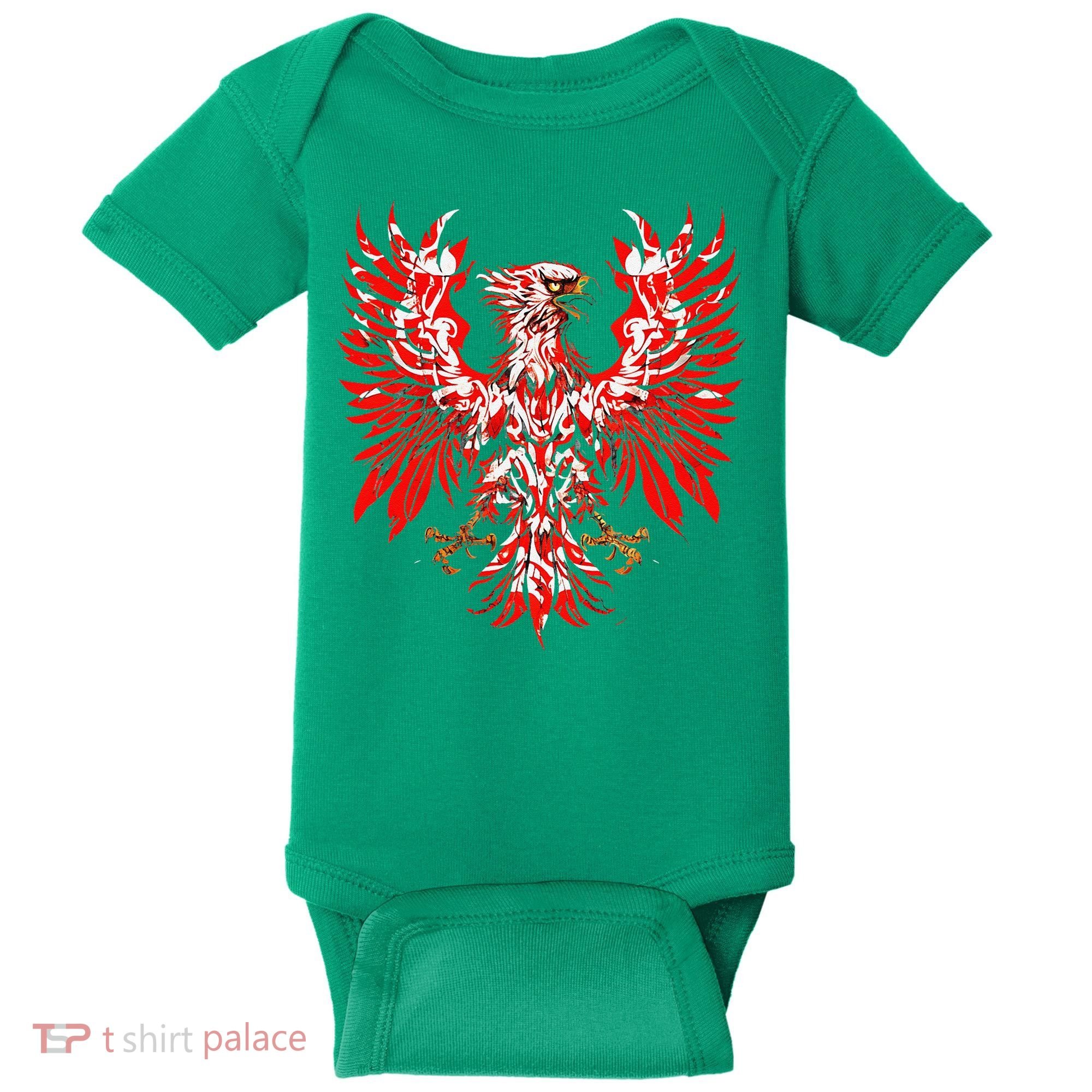 Polish Eagle Poland Polska Polish Eagle Polish Flag Baby Bodysuit
