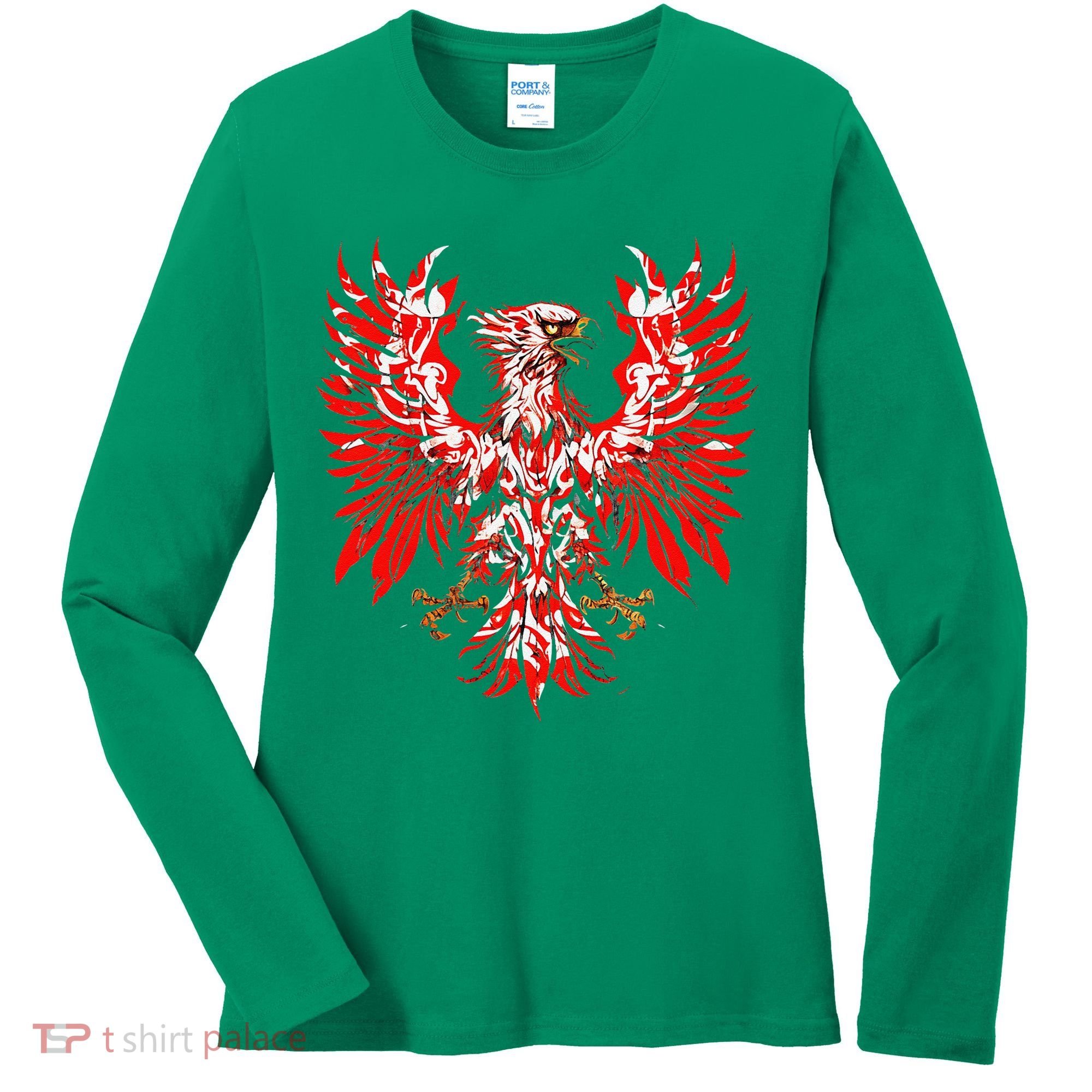 Polish Eagle Poland Polska Polish Eagle Polish Flag Women's Long Sleeve Shirt