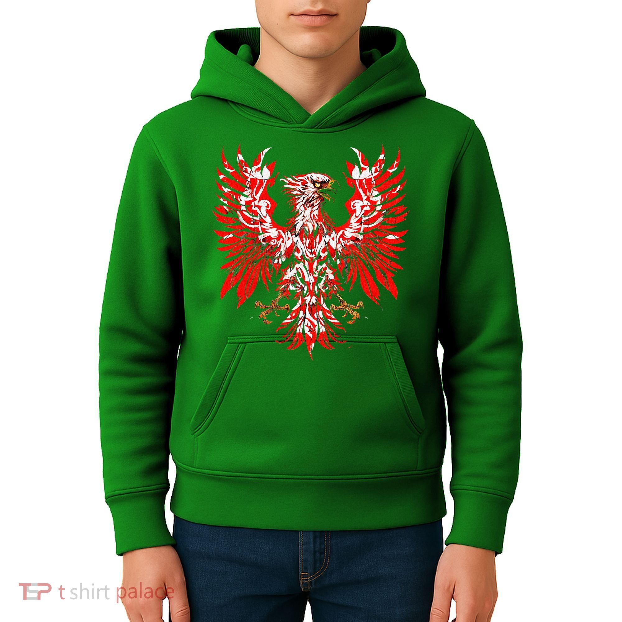 Polish Eagle Poland Polska Polish Eagle Polish Flag Kids Hoodie