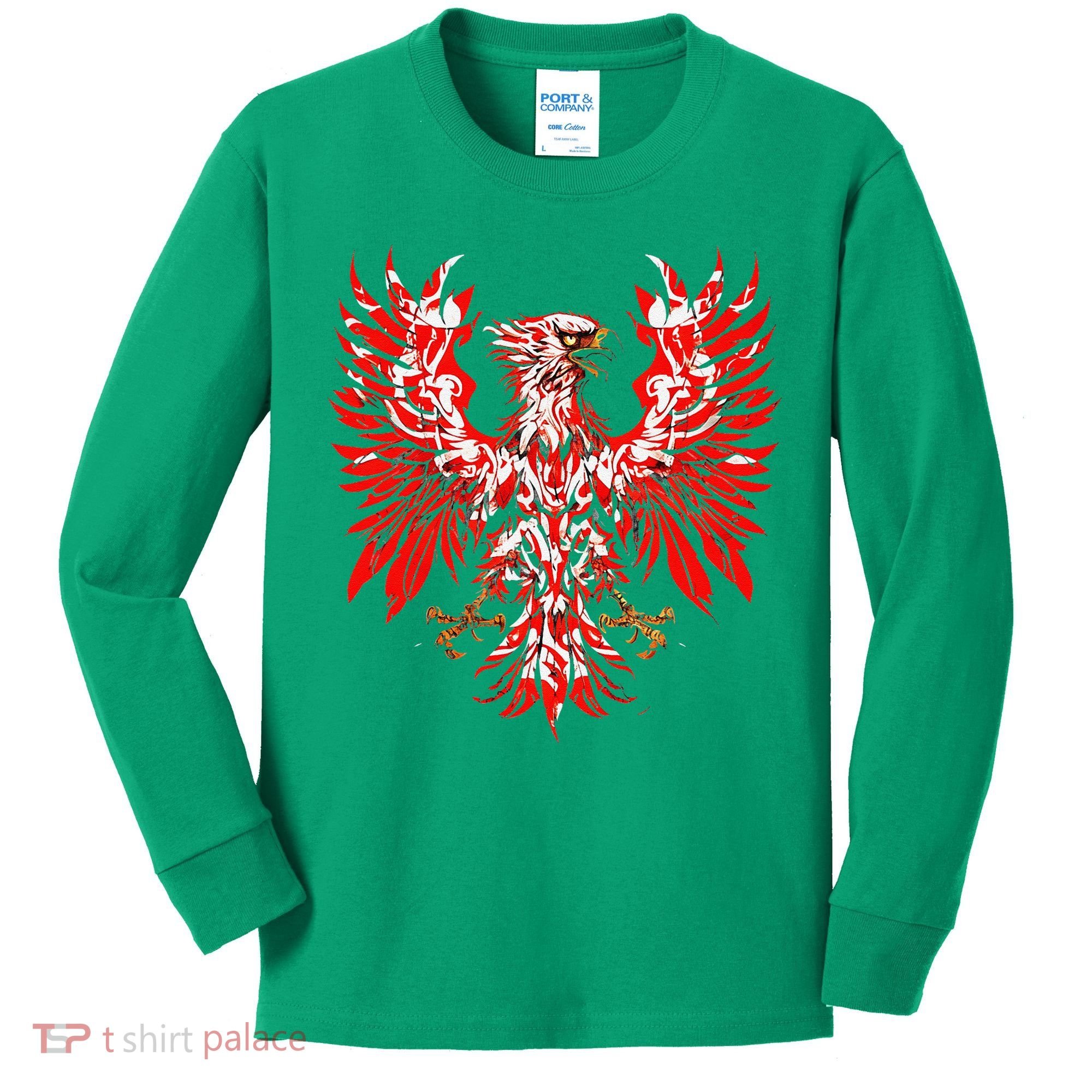 Polish Eagle Poland Polska Polish Eagle Polish Flag Kids Long Sleeve Shirt