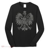 Polish Eagle Poland Coat Of Arms Polish Pride Retro Flag Long Sleeve Shirt thumb 0