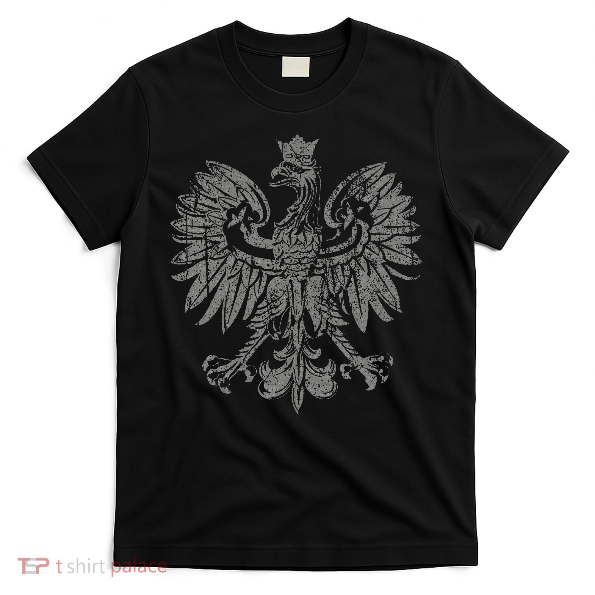 Polish Eagle Poland Coat Of Arms Polish Pride Retro Flag T-Shirt