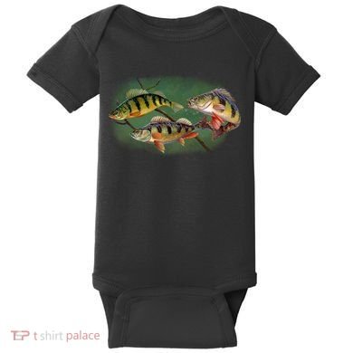 Perch Wild Life Fish Baby Bodysuit