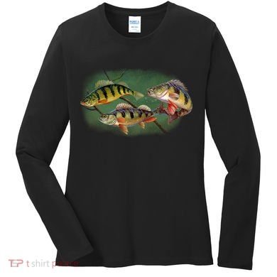 Perch Wild Life Fish Women's Long Sleeve Shirt