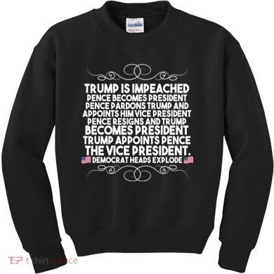 Perfection Pro Trump Impeached Kids Sweatshirt