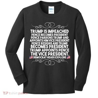 Perfection Pro Trump Impeached Kids Long Sleeve Shirt
