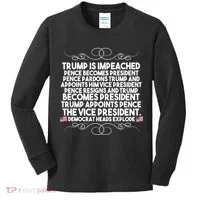 Perfection Pro Trump Impeached Kids Long Sleeve Shirt thumb 0