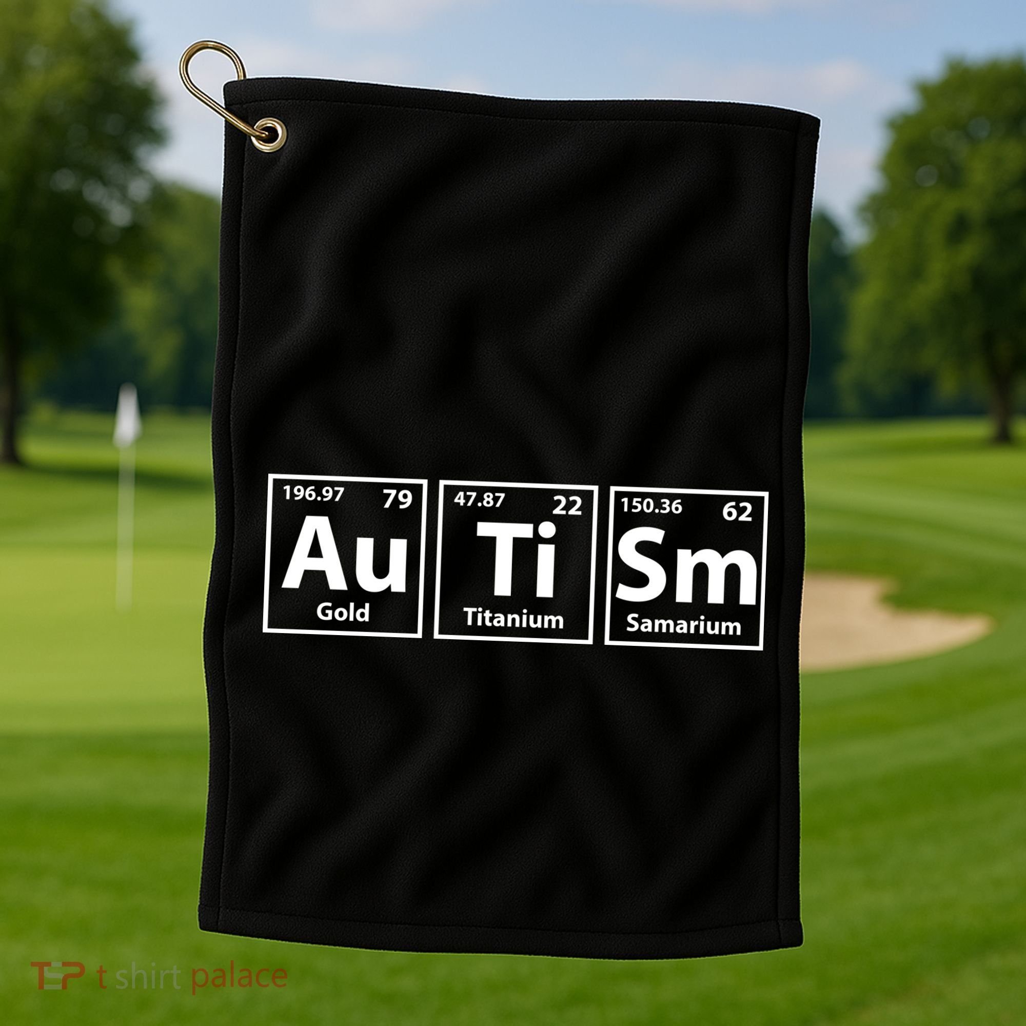 Periodic Table Autism Awareness Golf Towel