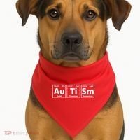 Periodic Table Autism Awareness USA-Made Doggie Bandana thumb 1