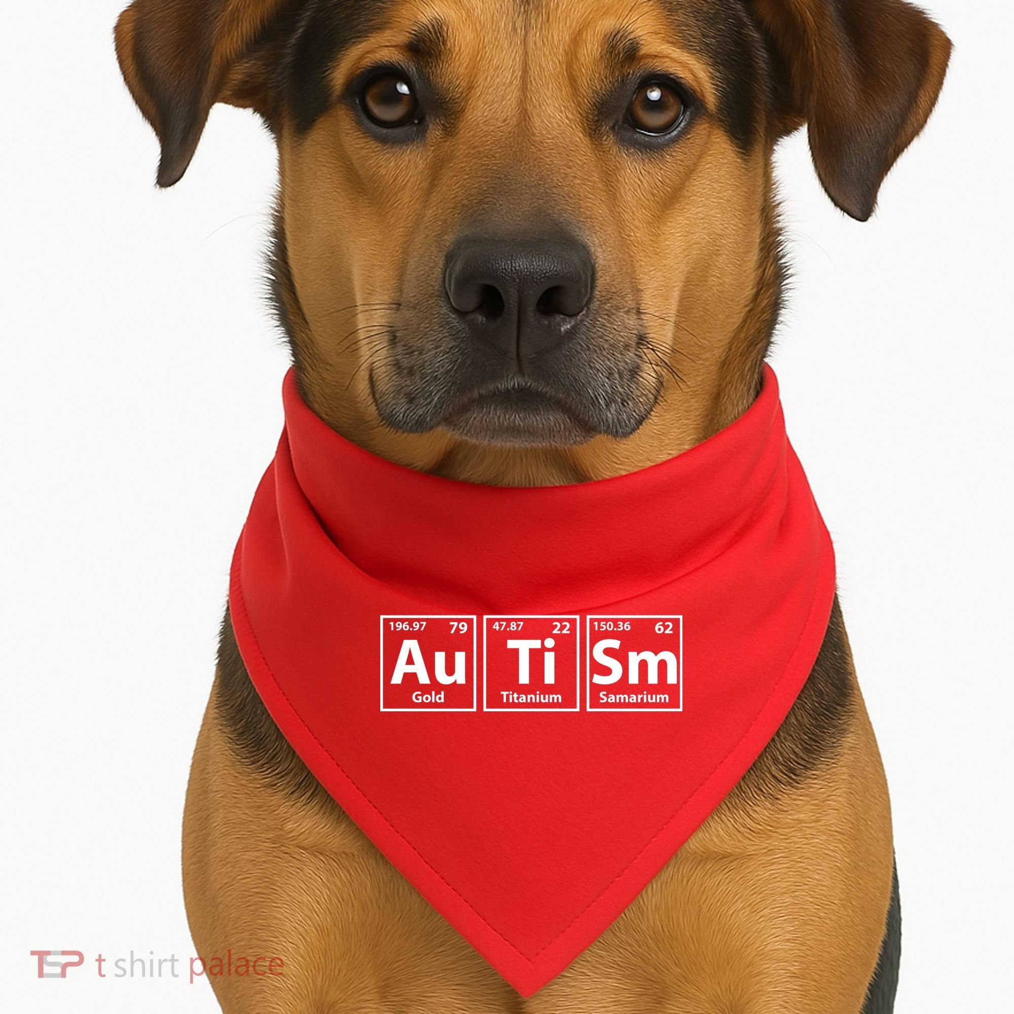 Periodic Table Autism Awareness USA-Made Doggie Bandana