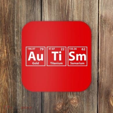 Periodic Table Autism Awareness Coaster
