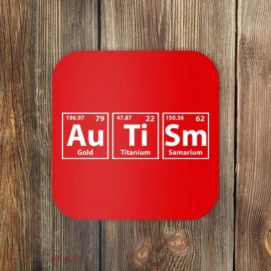 Periodic Table Autism Awareness Coaster