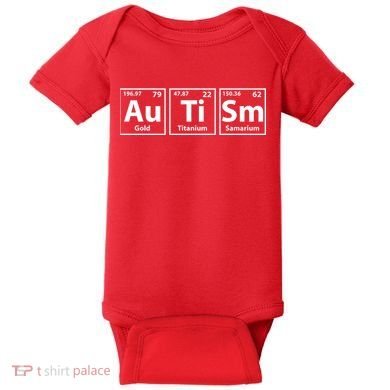 Periodic Table Autism Awareness Baby Bodysuit