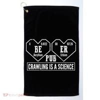 Periodic Table Beer Pub Crawling Is A Science Golf Towel thumb 0