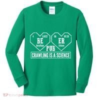 Periodic Table Beer Pub Crawling Is A Science Kids Long Sleeve Shirt thumb 0