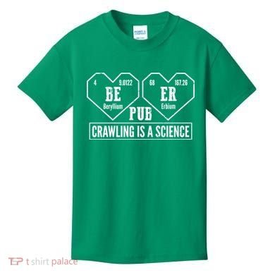 Periodic Table Beer Pub Crawling Is A Science Kids T-Shirt