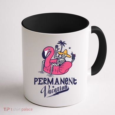 Permanent Vacation Coffee Mug back