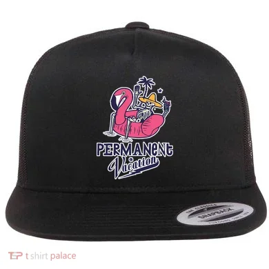 Permanent Vacation Flat Bill Trucker Hat
