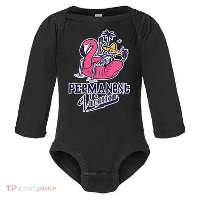 Permanent Vacation Baby Long Sleeve Bodysuit