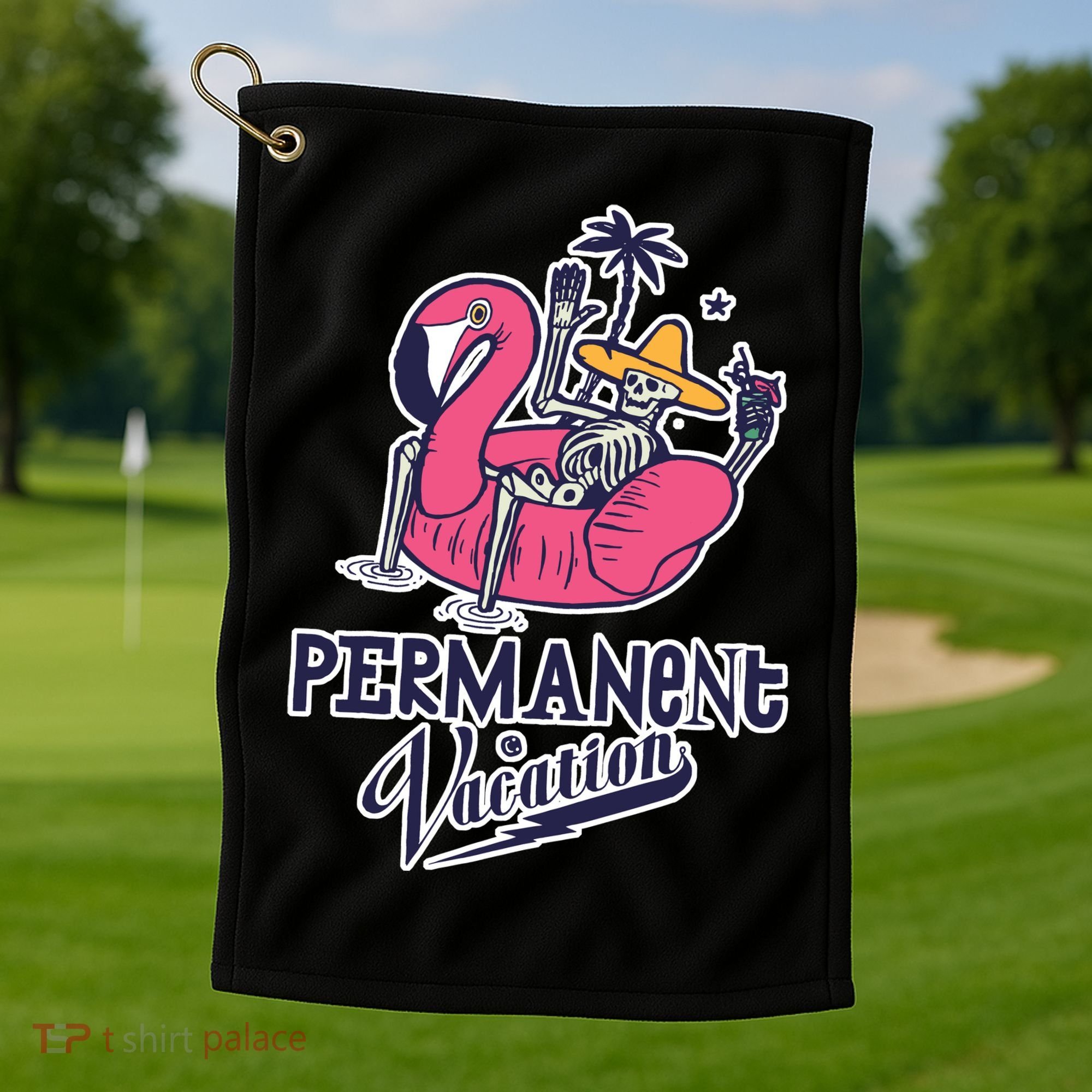Permanent Vacation Golf Towel