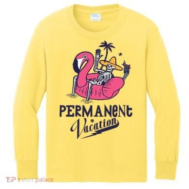 Permanent Vacation Kids Long Sleeve Shirt